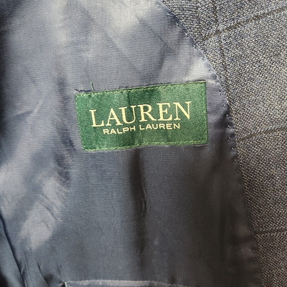 Lauren Ralph Lauren Mens Navy Glen Plaid 2 Button Blazer |46L| - Picture 7 of 10